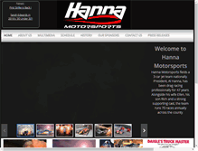 Tablet Screenshot of hannamotorsportsjets.com